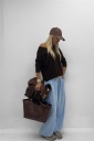 pantalone garzato modello cargo new york